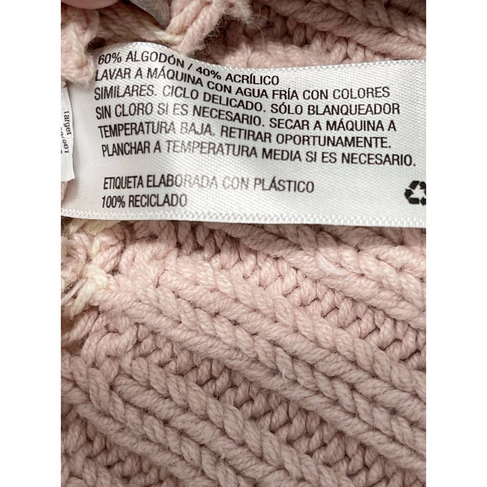 Universal Thread Open Knit Sweater Crew Neck Long Sleeve Pullover‎ Pink Cream XL - Picture 11 of 12